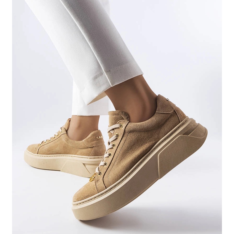 Karino beige Wildlederschuhe 1