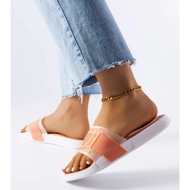 Beige Gummipantoffeln aus Paris 1