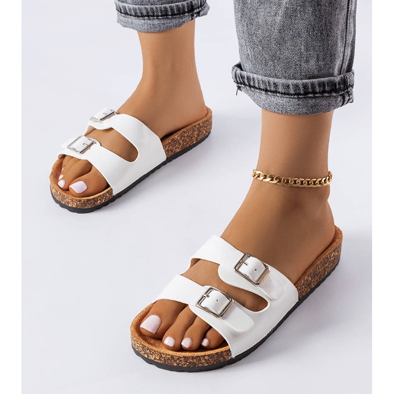 Cincinna-Slider mit weißer Korksohle 1