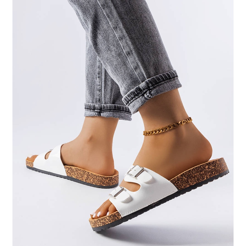 Cincinna-Slider mit weißer Korksohle 2