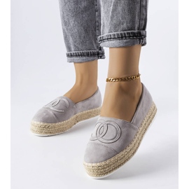 Graue Plateau-Espadrilles von Beaudry 1
