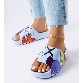 BM Blaue Flip-Flops mit Aufdruck 1