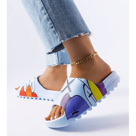 BM Blaue Flip-Flops mit Aufdruck 2