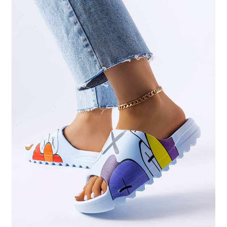 BM Blaue Flip-Flops mit Aufdruck 2