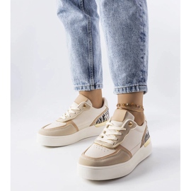 Beige Plateausneaker von Tooele 1