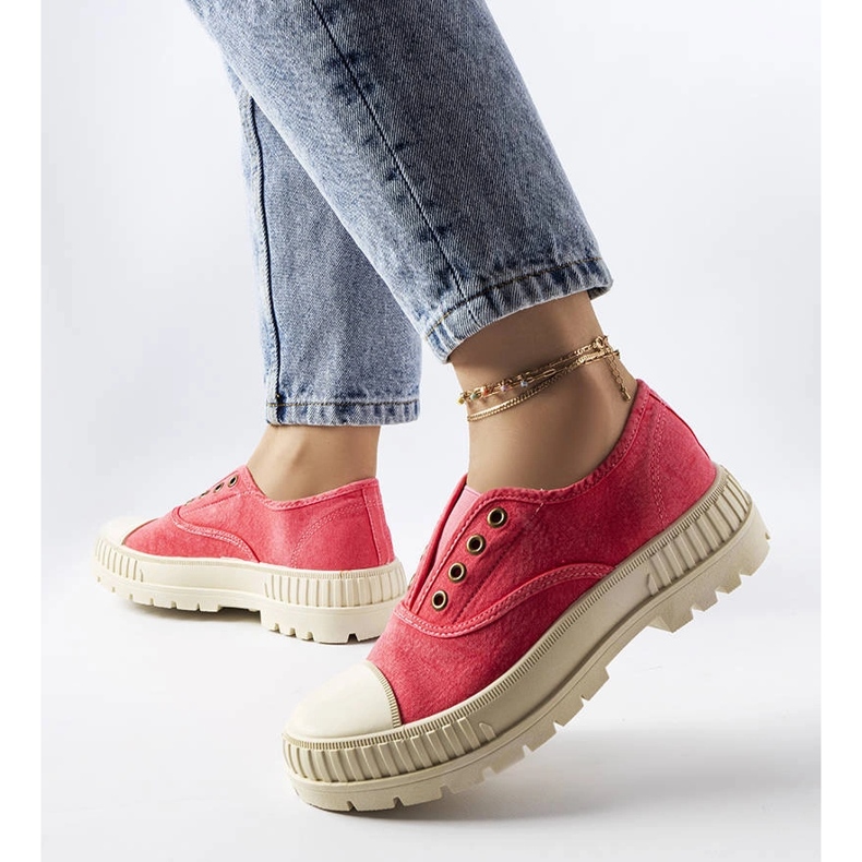 Dunkelrosa Turnschuhe von Walton 1