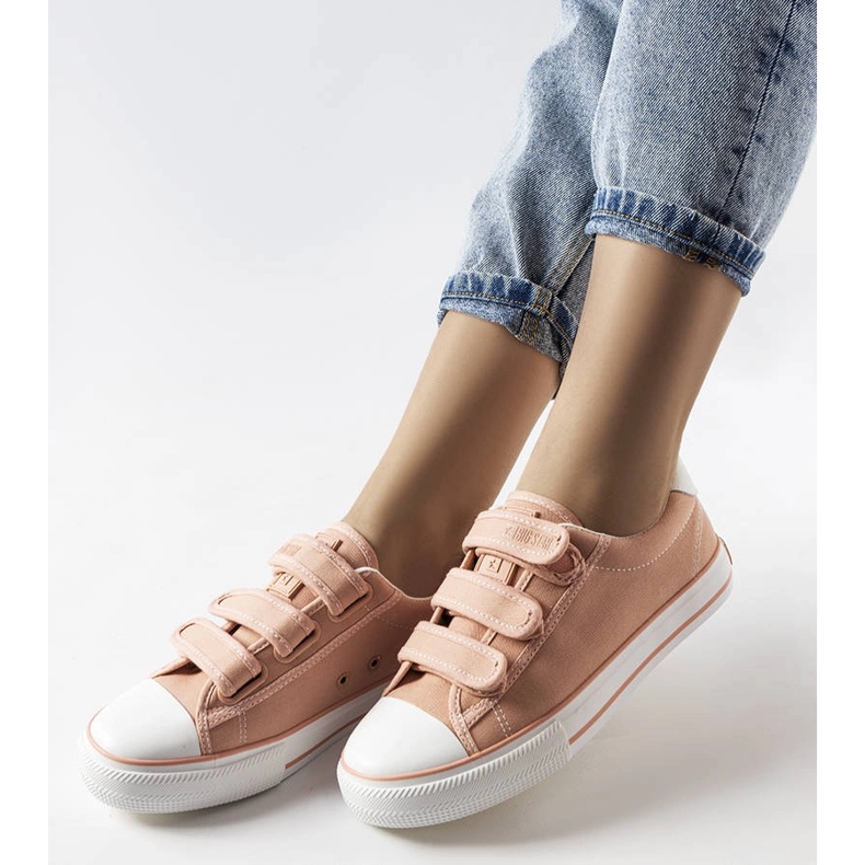 Rosa Turnschuhe mit Klettverschluss Big Star LL274A200 1