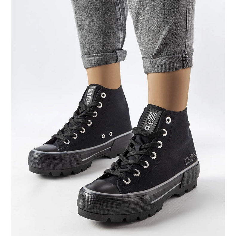 Schwarze Stiefeletten Big Star LL274155 1