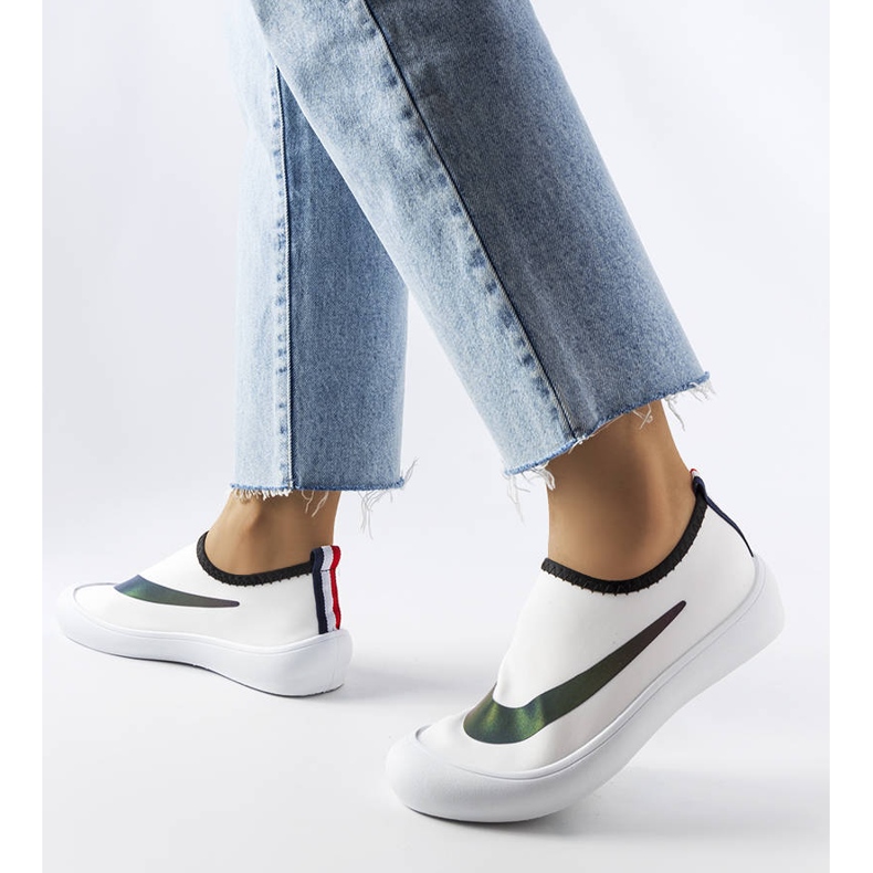 Weiße elastische Sneakers von Stover 1