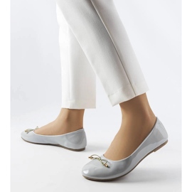 Lakewood grau lackierte Ballerinas 1