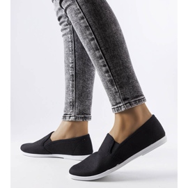 Schwarze Textil-Sneaker von Quincy 1