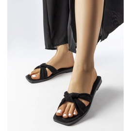 Inna Schwarze Pride-Hausschuhe aus Öko-Wildleder 1