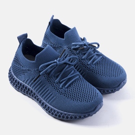 Blaue Kinderturnschuhe von Huntz 1