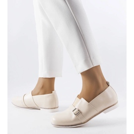 Beigefarbene Brogues mit Lederinnensohle von Felosa 1