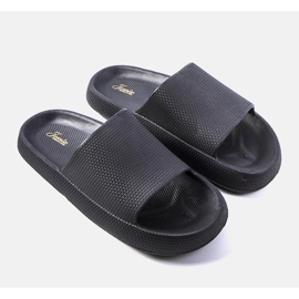 Huon schwarze Herrenhausschuhe 1