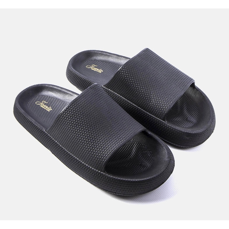 Huon schwarze Herrenhausschuhe 1