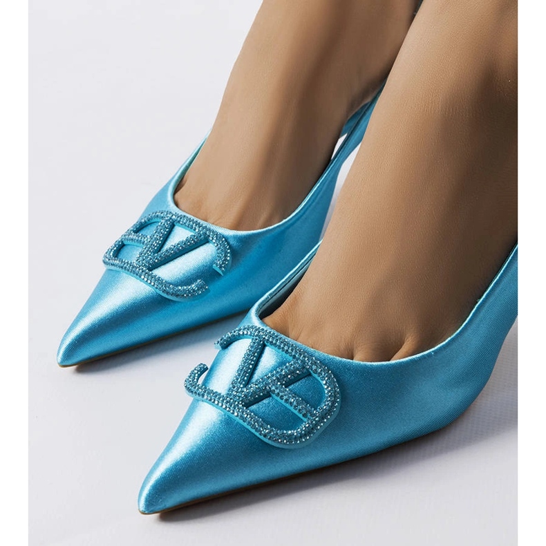 Blaue Heels mit Zirkonias von Lafontaine 1