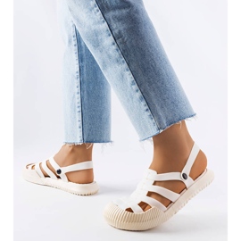 Canton-Sandalen aus weißem Gummi 1