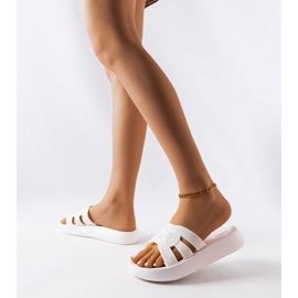 Coudert weiße Gummipantoffeln 1