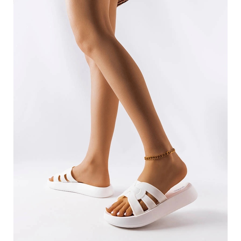 Coudert weiße Gummipantoffeln 1