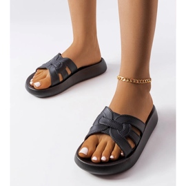 Coudert-Slipper aus schwarzem Gummi 1