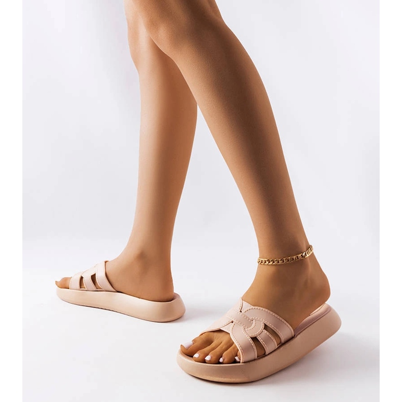 Beige Gummipantoffeln von Coudert 1