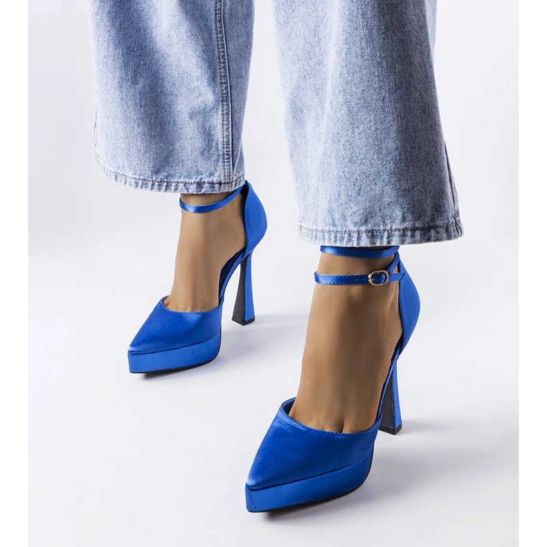 Blaue High-Heel-Pumps von Dallas 1