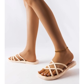 Beige Gummipantoffeln von Pearlman 1