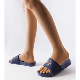 Marineblaue Pantoletten Big Star JJ274A280 2