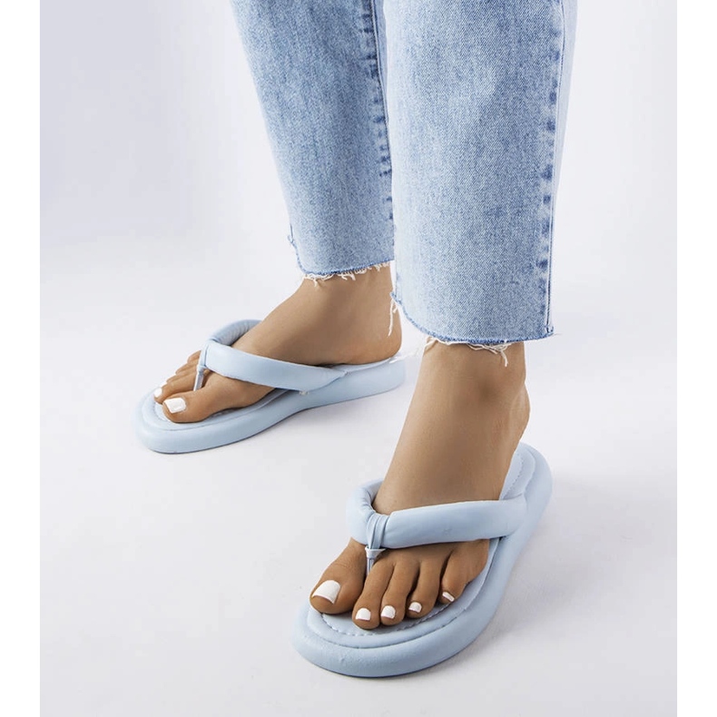Blaue, klobige Flip-Flops von Smithfield 1