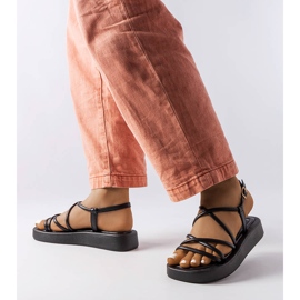 Schwarze Plateausandalen von Brunelle 1