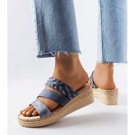 Blaue Keilsandaletten von Boston 1