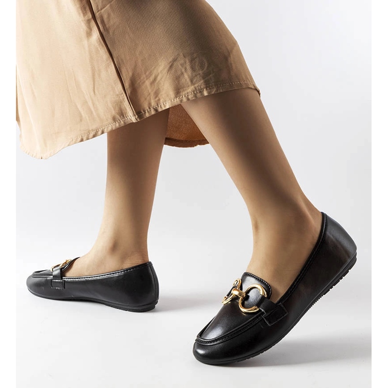 Schwarze Couturier-Loafer für Damen 1