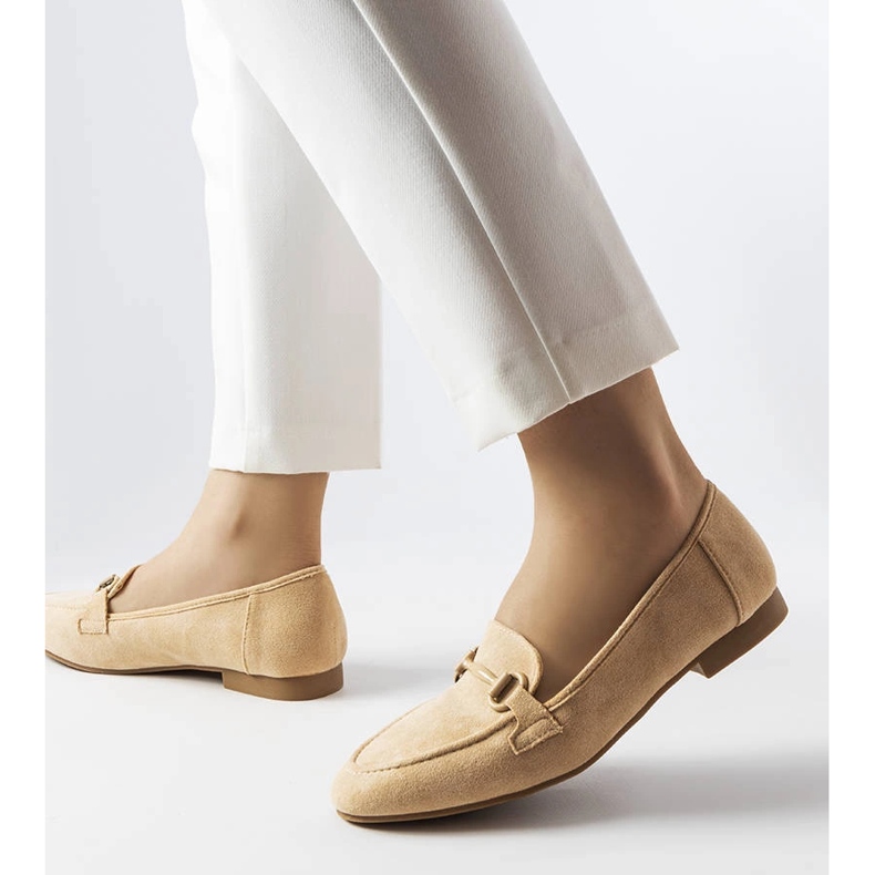 Beige Damen-Loafer von Hinkle 1