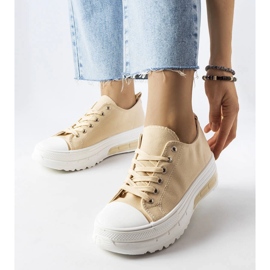 Beige Plateau-Sneaker von Hawthorne 1