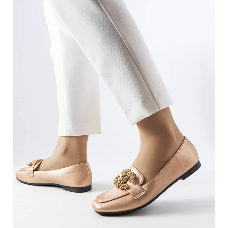 Goldene Slipper mit Strasssteinen von Neuer 1