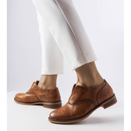 Beige Brogues LS5379 Camel braun 1