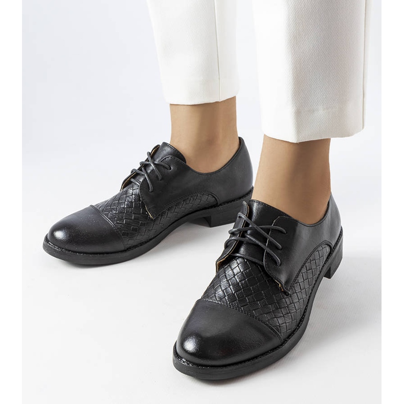 Beige Brogues LS5379 Taupe schwarz 1