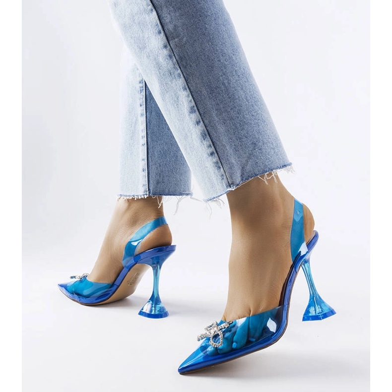 Blaue transparente Pumps von Girard 1