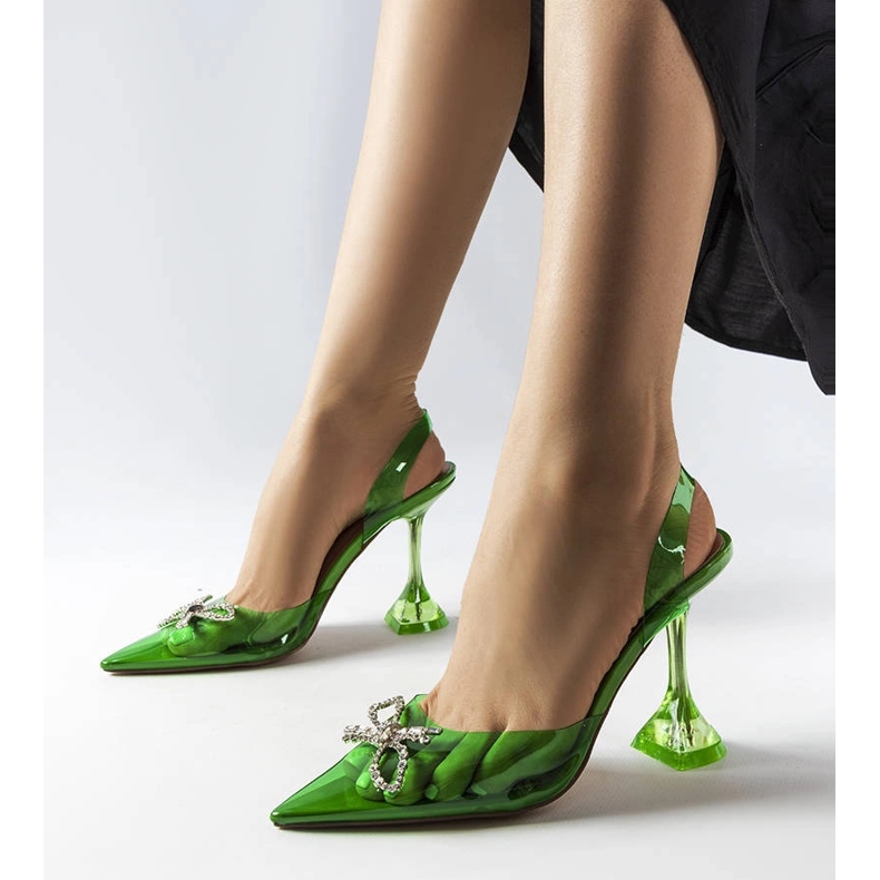 Grüne transparente Pumps von Girard 1