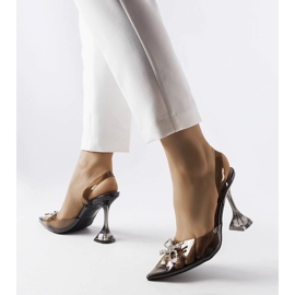 Schwarze transparente Pumps von Girard 1
