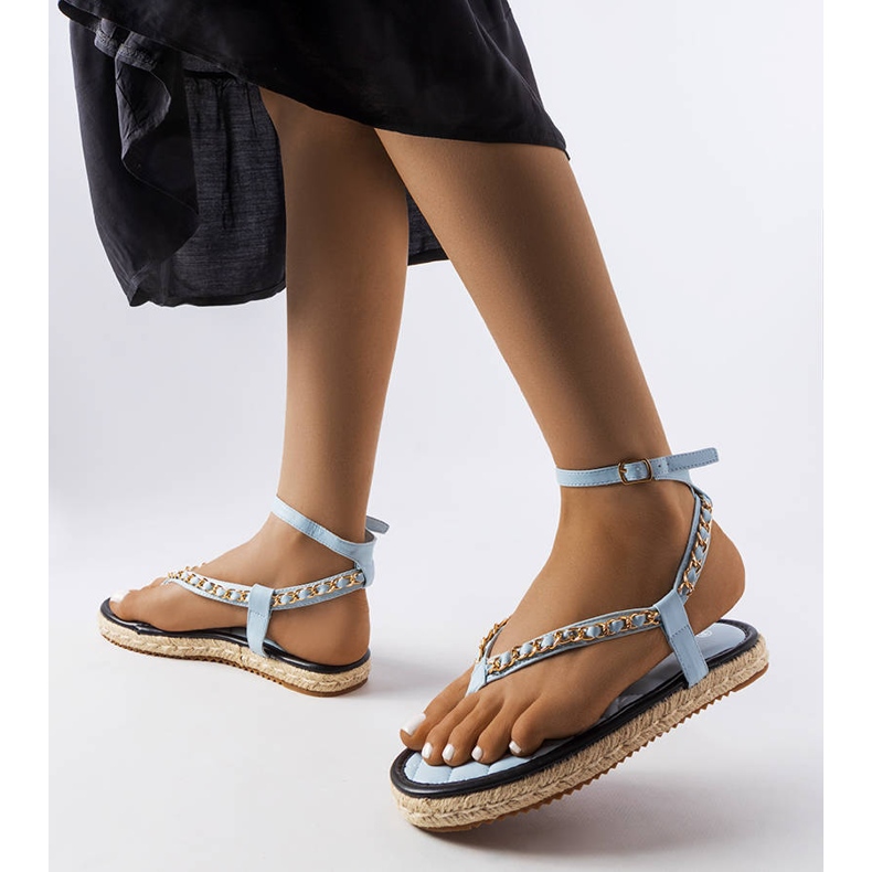 Blaue Kettensandalen von Varieur 2