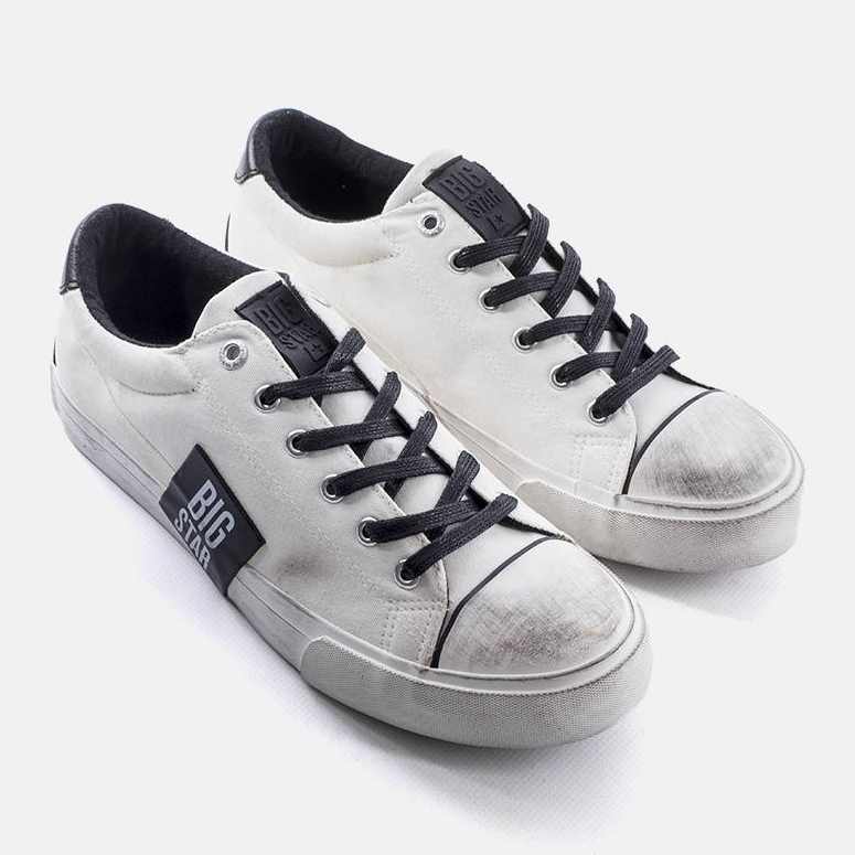 Weiße Sneakers mit Abrieb Big Star JJ174248 1