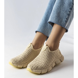 Hellbeige Sport-Slip-On-Sneaker von Obenor 1