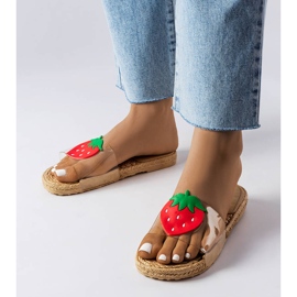 Transparente Hausschuhe mit Foddie-Dekoration farblos 1