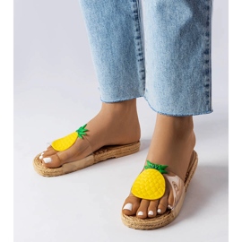 Transparente Hausschuhe mit Foddie-Dekoration farblos 1