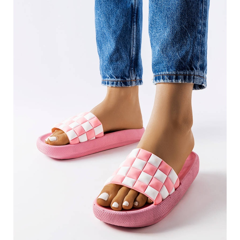 Rosa Gummi-Plateau-Slides von Elin 1