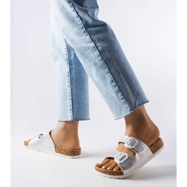 Lee Cooper LCW-22-35-1151L silberne Pantoletten 1