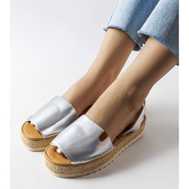 Silberne Plateau-Espadrilles von Sadbera 1