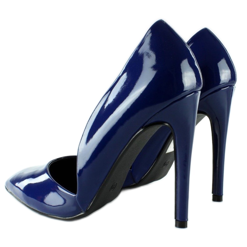 Lackierte Pumps mit Ausschnitten EE05 Blau mehrfarbig 1